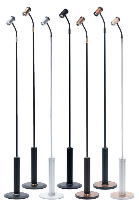 Range of LightBob Cordless LED Task Floor Lights in Various Colors and Finishes, Portable and Adjustable.
