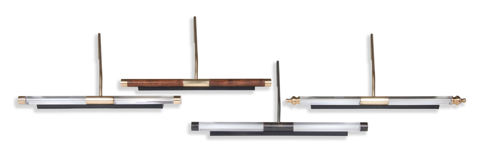 Assortment of Plug-in Classic Series: LED Art Lights in various finishes, showcasing sleek designs for elegant picture light solutions.